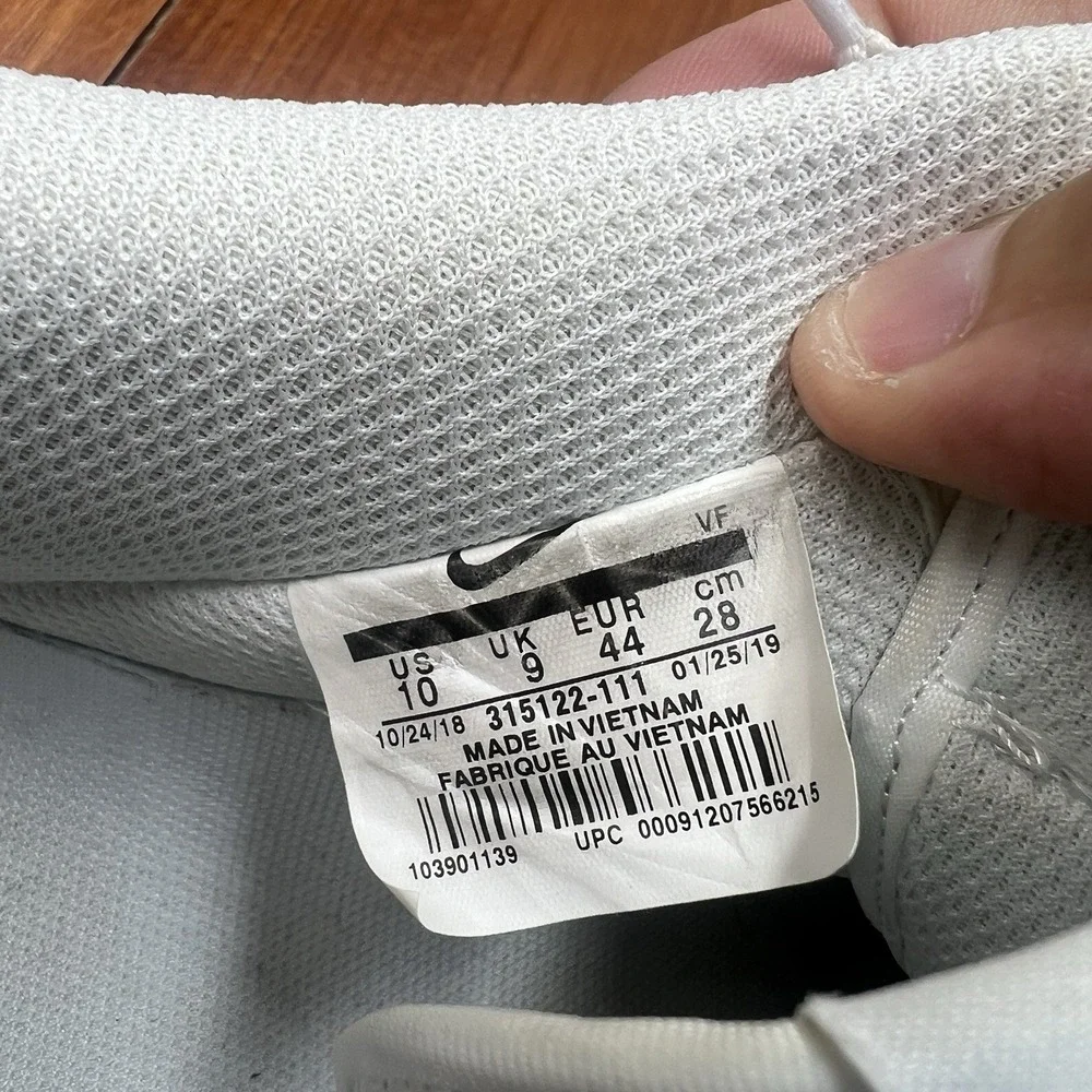 Nike Air Force 1 Low White Leather Sneakers Men's Size 10 Shoes AF1